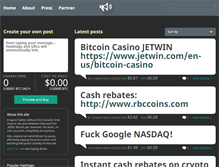 Tablet Screenshot of bitcoinmegaphone.com